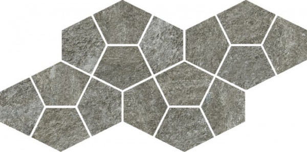 Керамогранит  / Италон / Italon / Magma / Магма/ Мозаика Фог Призм 41,3x20,5  / Fog Mosaico Prism 41,3x20,5